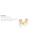 Flash Furniture Natural Plastic Stackable School Chair with 13.25" Seat Height, PK2 2-YU-YCX-004-NAT-GG - alternate 2